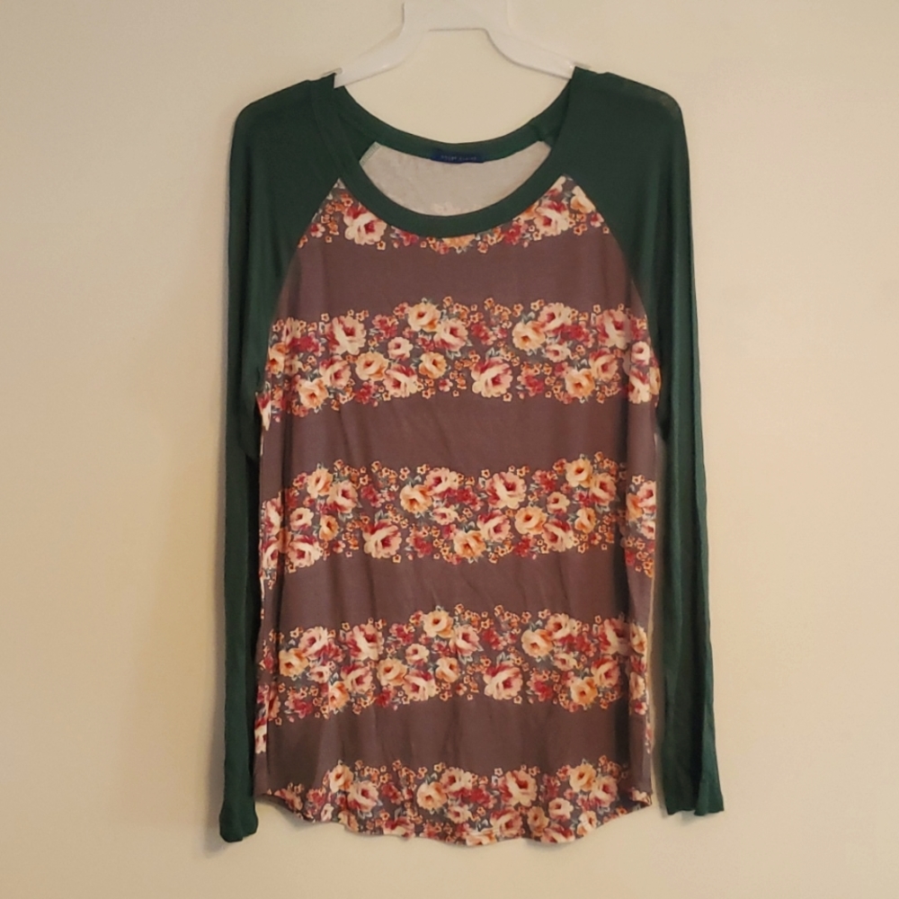 Sweet Claire Long Sleeve Floral Top